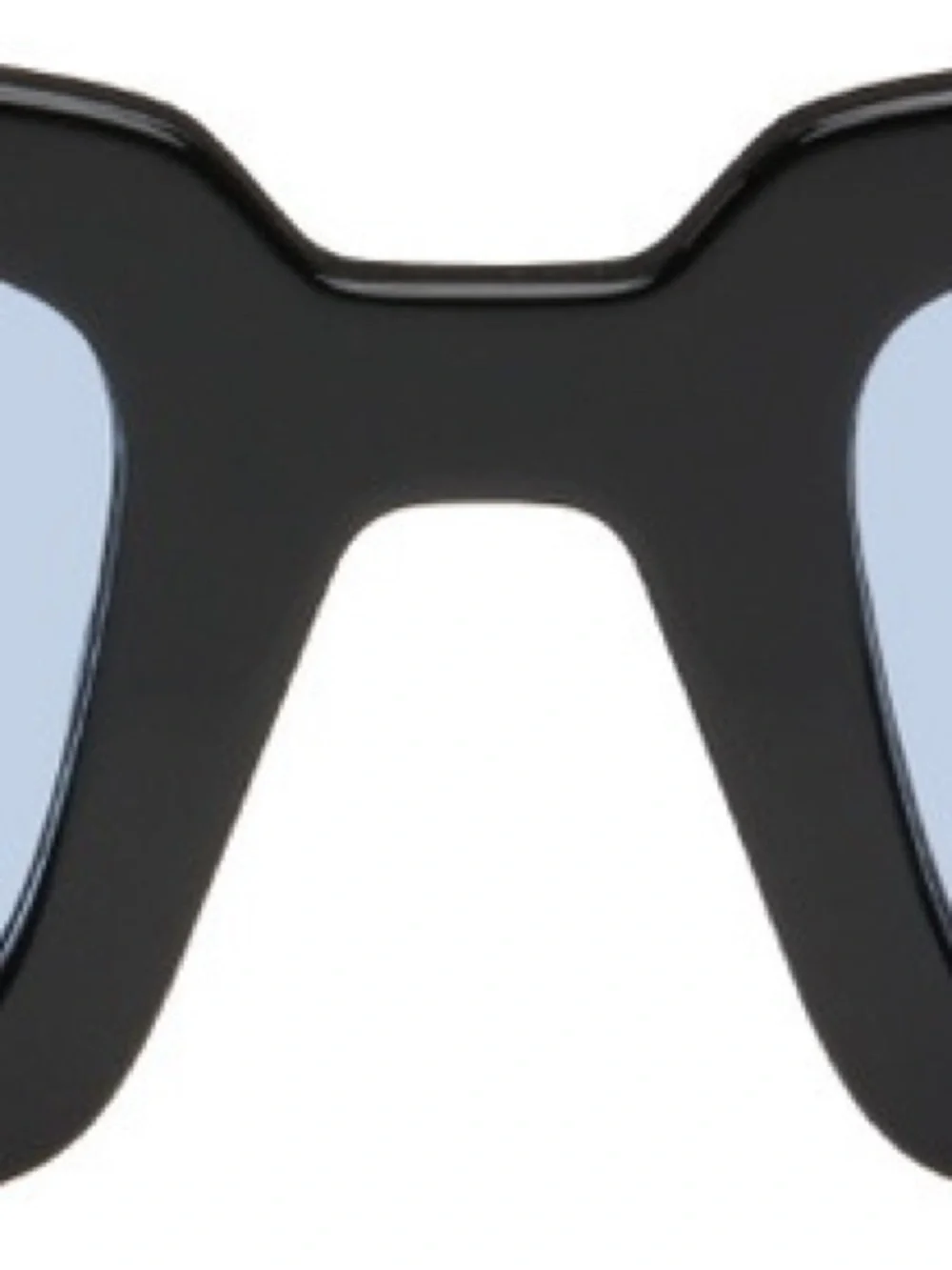 AKILA SSENSE Exclusive Square Sunglasses Black / Sky Blue New w/ Cork Case